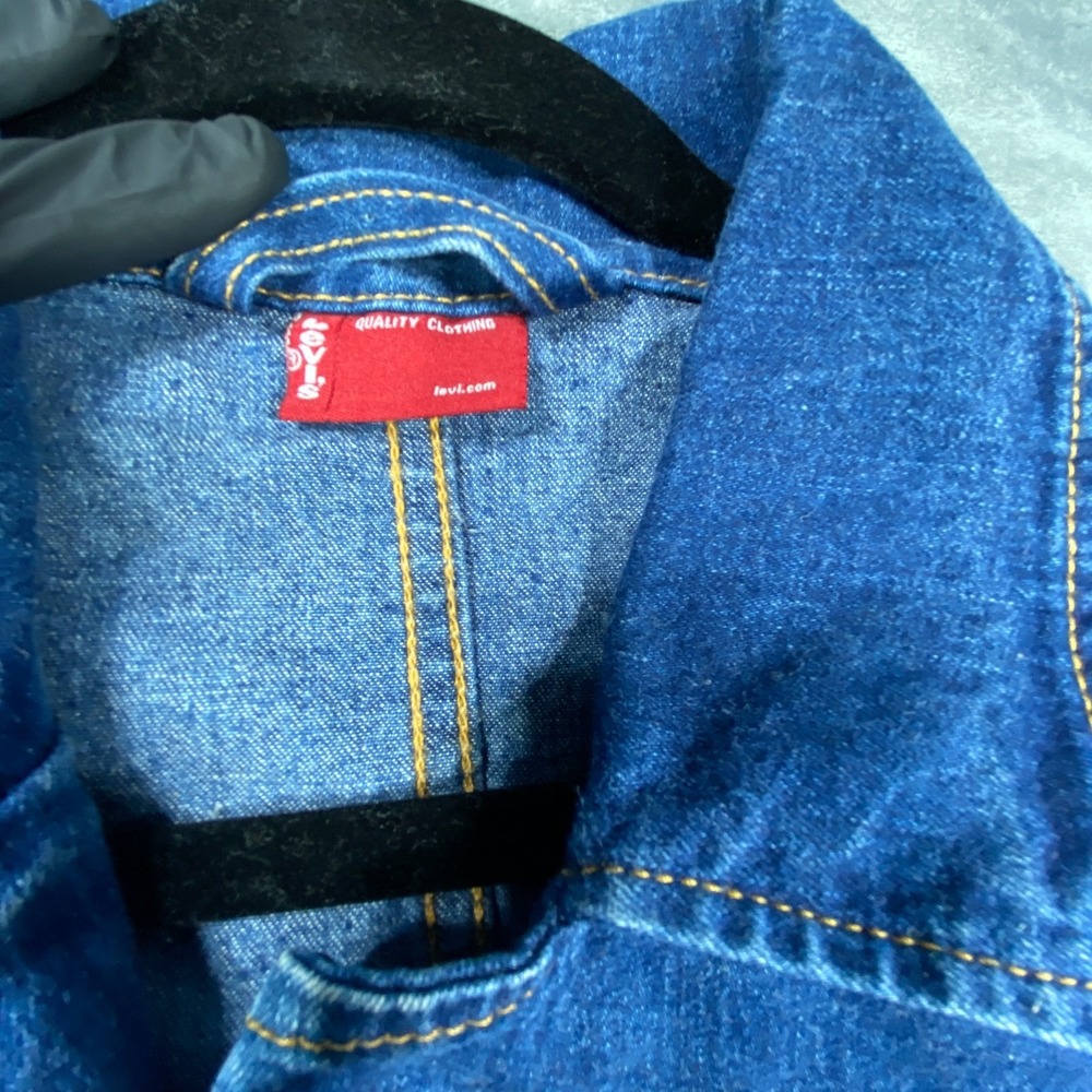 Vintage Levi's Denim Jacket 90's Trucker Womens 2X Ex-Boyfriend Light Plus Y2K - Picture 3 of 10